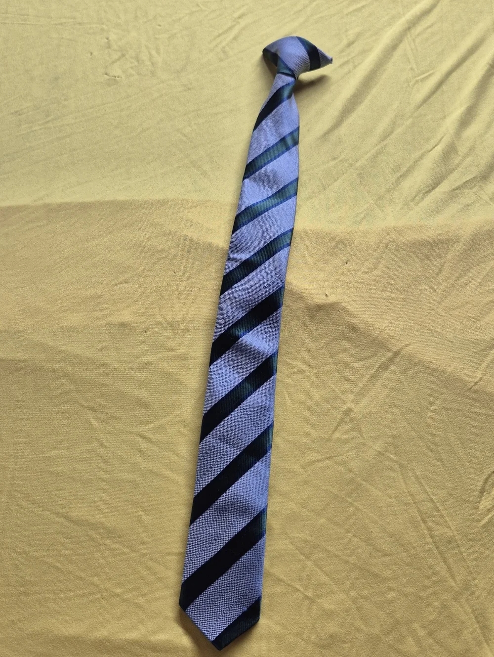 Light Blue and Navy Striped Boy's Tie